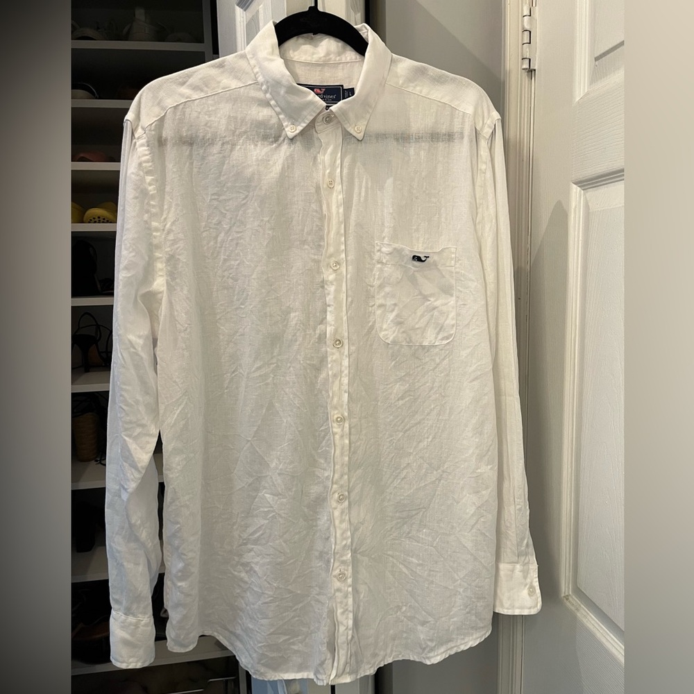 Vineyard Vines Linen Button Down Shirt